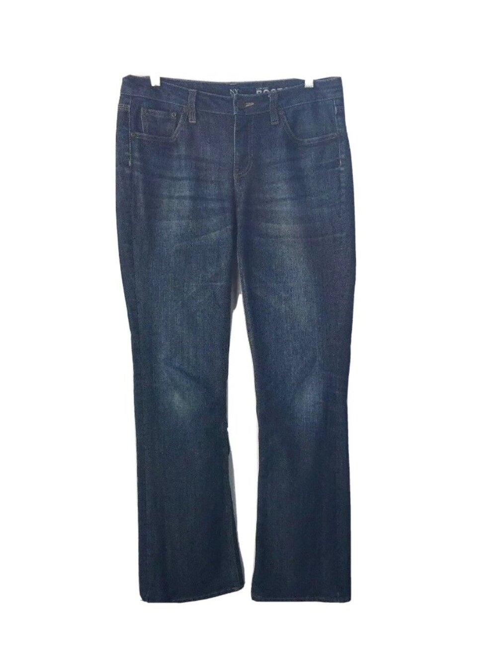 NY&C New York & Company Low Rise Bootcut Curvy Blue Jeans Womens size 8 32 x 32
